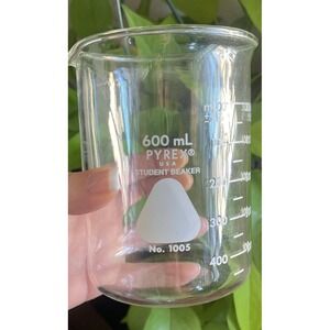 Vtg Pyrex 600mL‎ STUDENT Glass BEAKER #1005  USA MADE Excellent Condition
